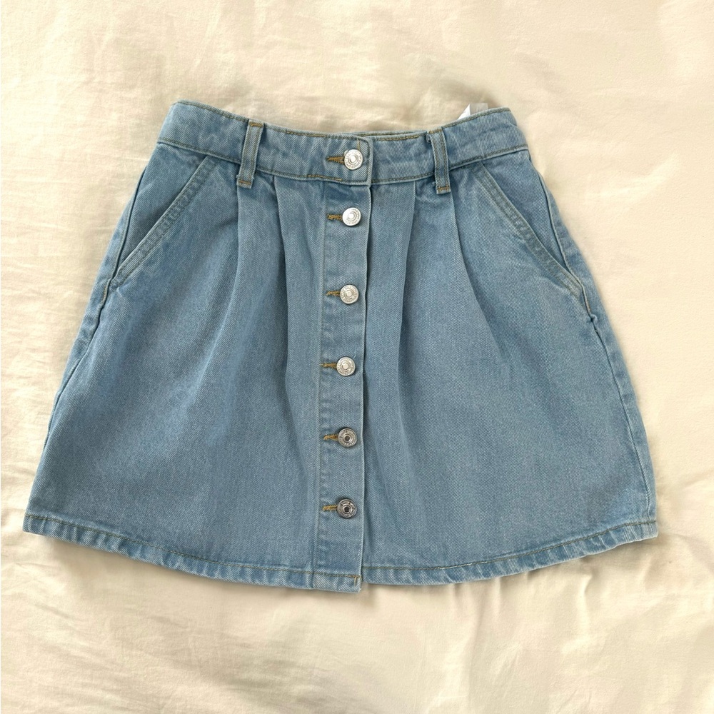 Mango Short Denim Buttoned Skirt, Size: S